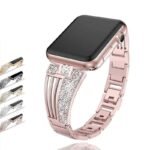 Art Deco Diamond Bling Strap Band for 8 7 6 5 Stainless Steel Strap Link