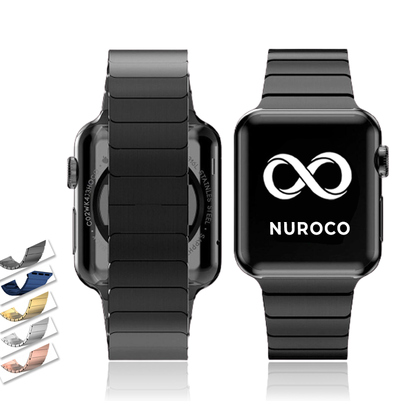 image_2020_12_12T18_16_02_275Z.png Luxury Stainless Steel Link Bracelet Minimal Band w/ Adapters Series 7 - Image 1